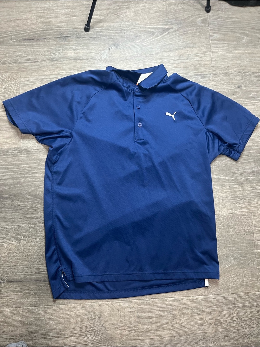 Puma Men's Royal Blue Short Sleeve Button Polo